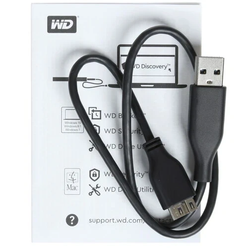 Внешний HDD Western Digital 1000 Gb My Passport Black (WDBYVG0010BBK-WESN) BOX