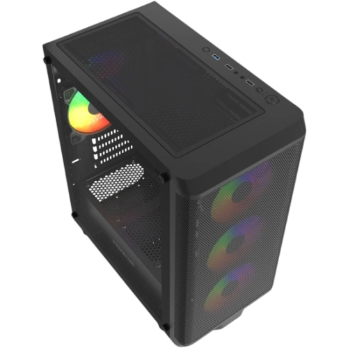 Компьютерный корпус Powercase Mistral Micro EM22 TG FRGB Black (CMMEM22B-L4)