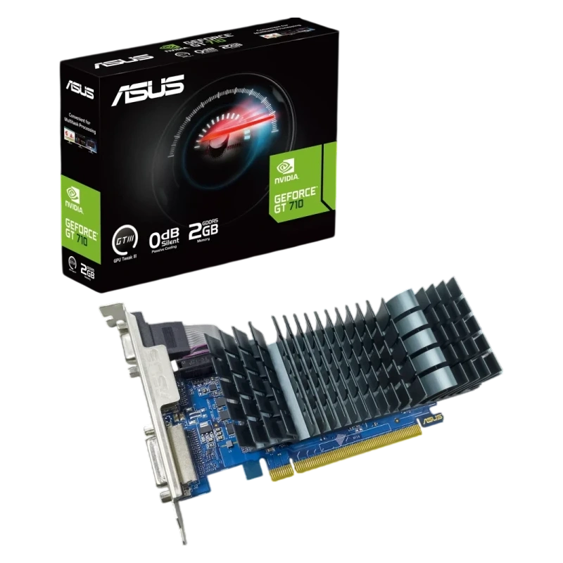 Видеокарта ASUS (GT710-SL-2GD5-BRK-EVO) GeForce GT 710 2GB EVO PASSIVE 90YV0ALA-M0NA00