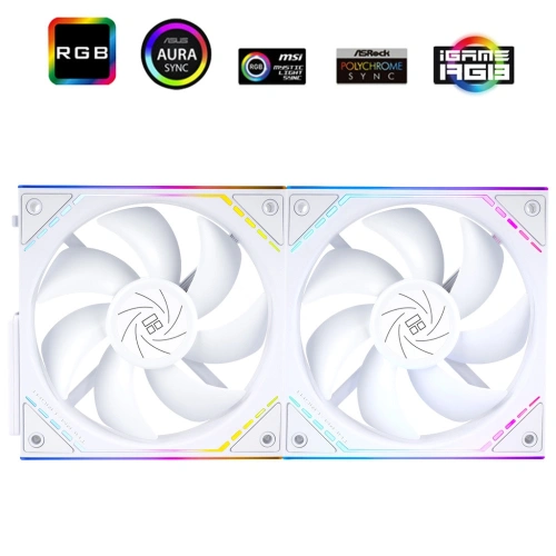 Комплект вентиляторов для корпуса Thermalright TL-M12QW X2 ARGB White (TRTLM12QWX2.2P)