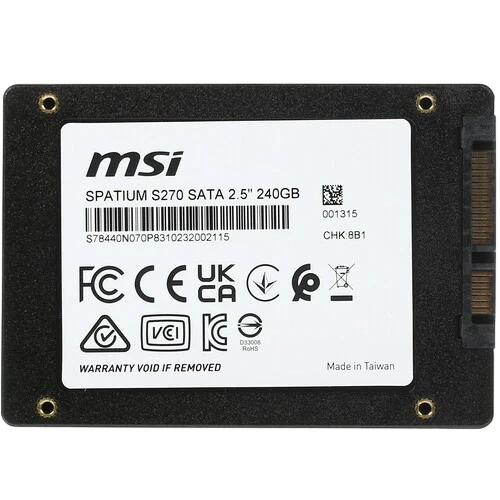Твердотельный накопитель MSI 240 Gb SPATIUM S270 (S78-440N070-P83)