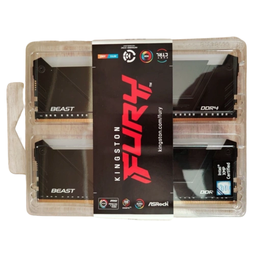 Оперативная память 16 Gb 3200 MHz Kingston FURY Beast RGB XMP Black (KF432C16BB2AK2/16)