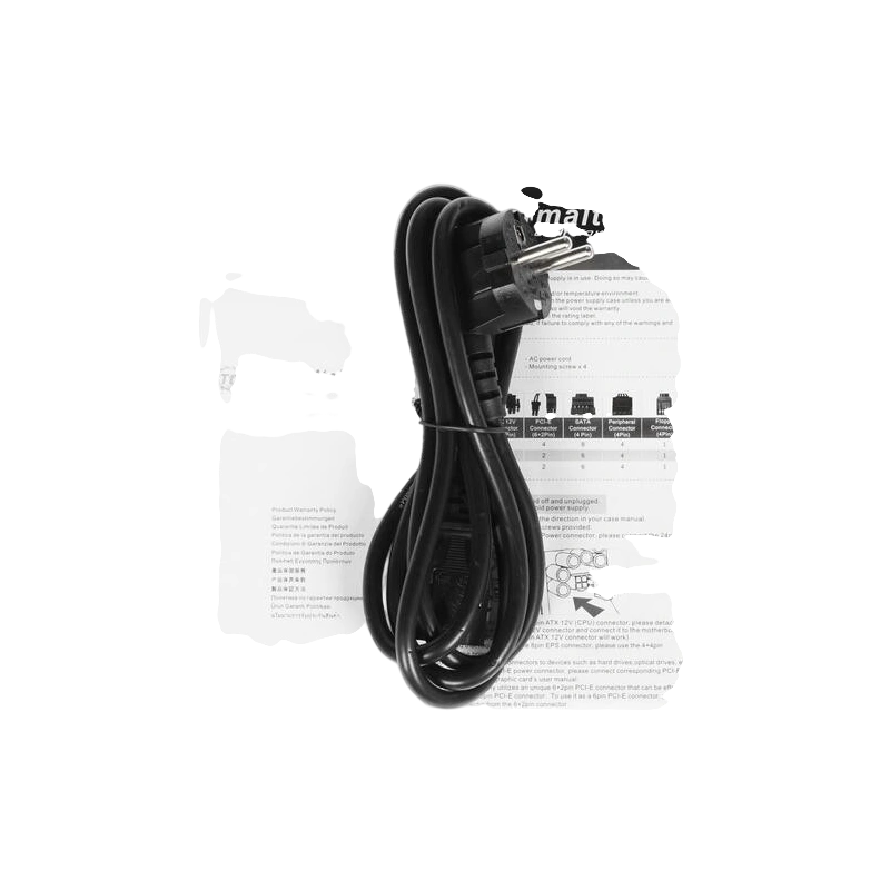 Блок питания Thermaltake 750W SMART BX1 RGB (PS-SPR-0750NHSABE-1) документация, комплект крепежа