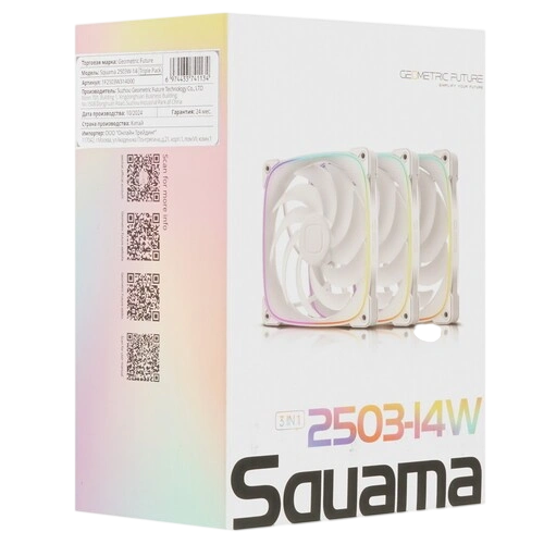 Комплект вентиляторов для корпуса Geometric Future Squama 2503W-14 ARGB White (1F2503W314000)