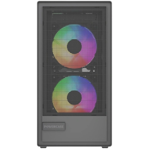 Компьютерный корпус Powercase Mistral SM02 TG FRGB Black (CMMSM02B-L3)