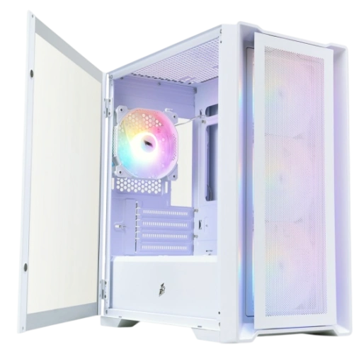 Компьютерный корпус 1STPLAYER TRILOBITE T4 MESH FRGB White (T4-WH-4F1-W)
