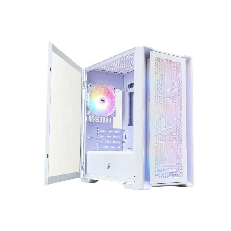 Компьютерный корпус 1STPLAYER TRILOBITE T4 MESH FRGB White (T4-WH-4F1-W)