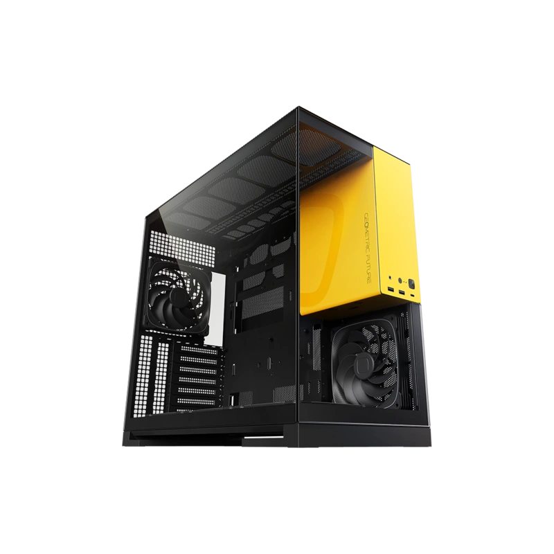 Компьютерный корпус Geometric Future Model 5 ARGB Black Yellow with fans (1AM5WKBY01100)