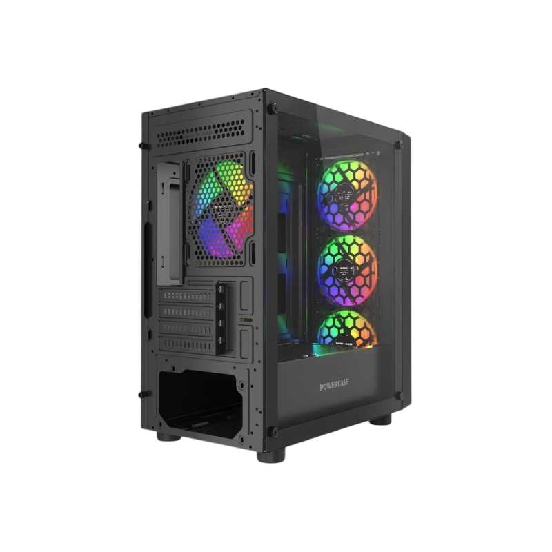 Компьютерный корпус Powercase Mistral Micro EM19 TG ARGB Black (CMMEM19B-A4)
