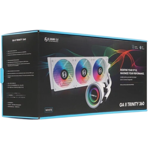 Система жидкостного охлаждения для процессора Lian Li GALAHAD II Trinity 360 ARGB White G89.GA2T36W.R0 PWM