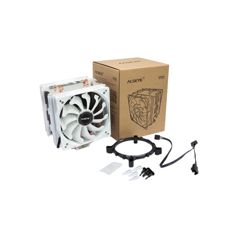 Кулер для процессора ALSEYE Universal White S120D-W PWM