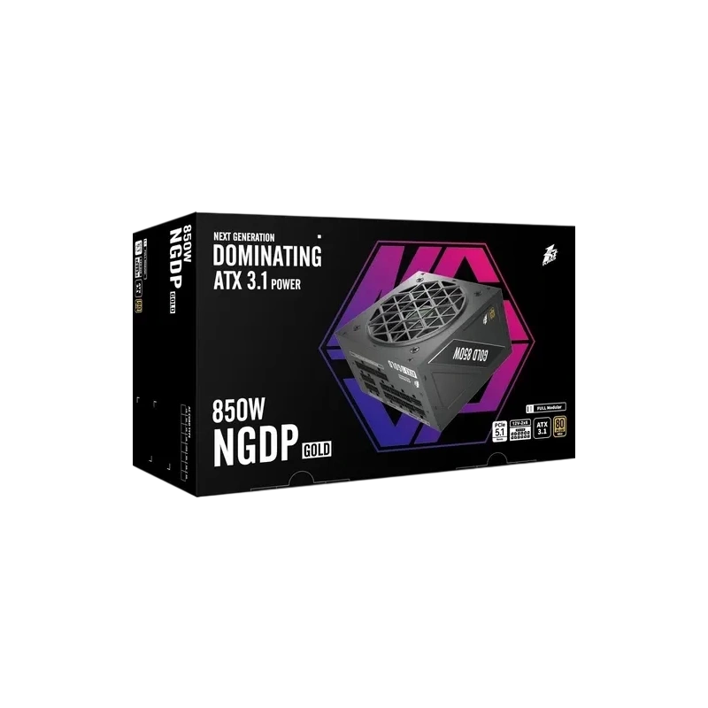 Блок питания 1STPLAYER 850W NGDP GOLD Black (HA-850BA4) 16 Pin (PCIe 5.0 Connector Cable Details) документация, кабельные стяжки, комплект кабелей, комплект крепежа