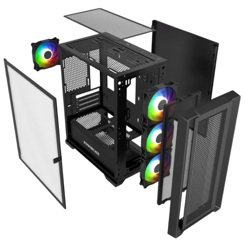 Компьютерный корпус Powercase ALISIO Micro X4B V2 TG ARGB Black (CAMCXB-A4) документация