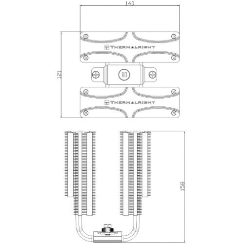 Кулер для процессора Thermalright Frost Commander 140 Black (TRFC140B)