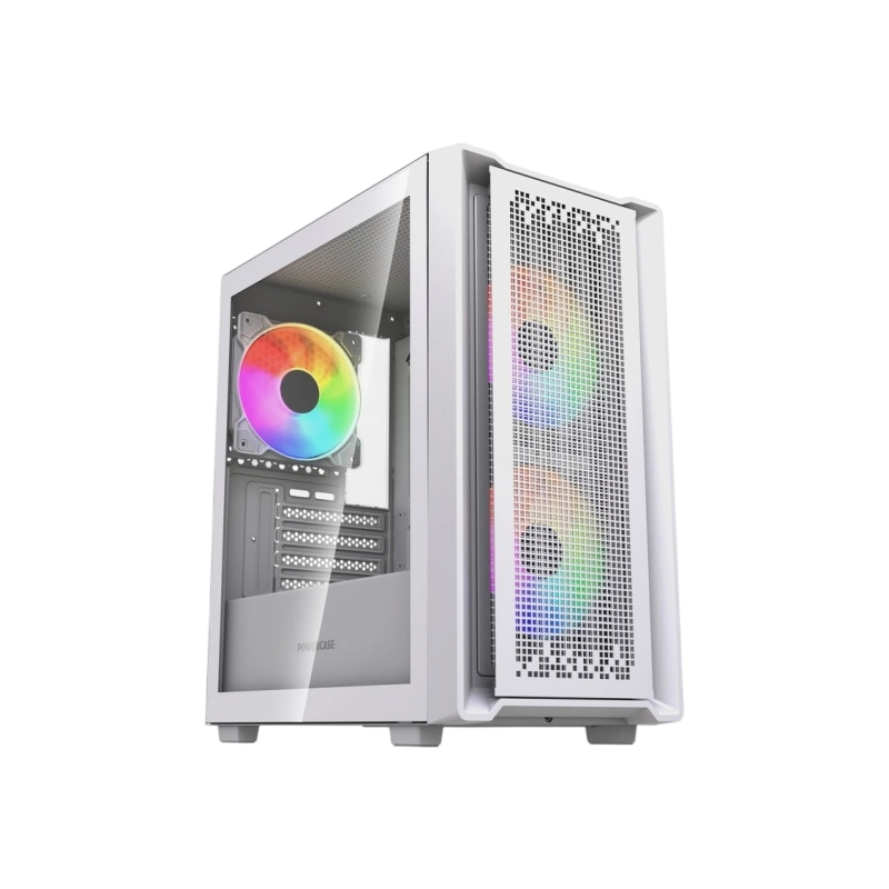 Компьютерный корпус Powercase Mistral SM04 TG ARGB White (CMMSM04W-A3)