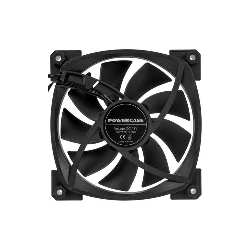 Вентилятор для корпуса Powercase (M55-12 ARGB) Black комплект крепежа