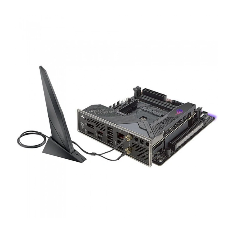 Материнская плата ASUS ROG STRIX X570-I GAMING 4 x кабель SATA, антенна Wi-Fi, диск с ПО, документация, задняя планка, удлинитель для ARGB
