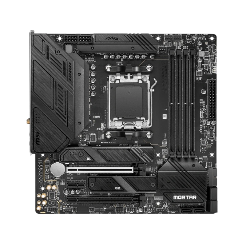 Материнская плата MSI MAG B650M MORTAR WIFI 2 x кабель SATA, антенна Wi-Fi, документация, комплект наклеек