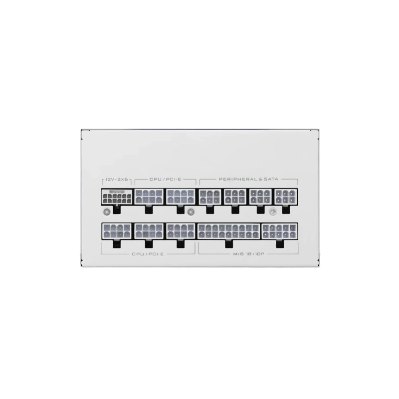 Блок питания Lian Li 1200W SX1200P White (G9P.SX1200P.W000.RU) 16 Pin (PCIe 5.1 Connector Cable Details) кабельные стяжки, комплект кабелей, комплект крепежа