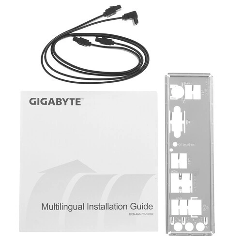 Материнская плата Gigabyte B650M S2H x кабель SATA, документация, задняя планка