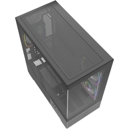 Компьютерный корпус Powercase Vision Micro S3B TG ARGB Black (CVMMSB-A3)