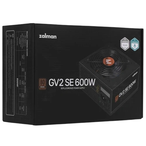 Блок питания Zalman 600W (ZM600-GV2SE) документация, кабельные стяжки, комплект крепежа