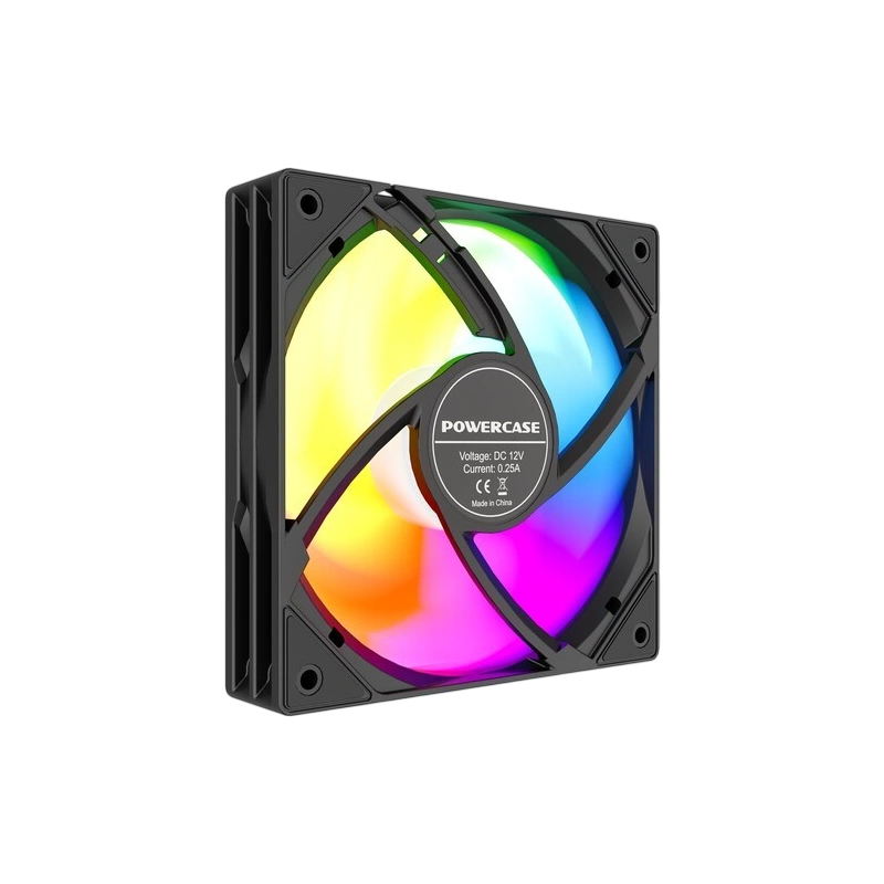 Вентилятор для корпуса Powercase (M53-12 ARGB) Black комплект крепежа
