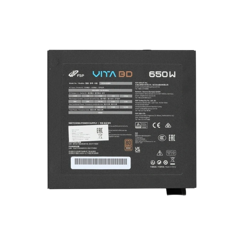 Блок питания FSP 650W VITA-650BD 16 Pin (PCIe 5.0 Connector Cable Details)
