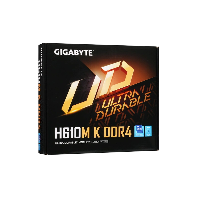 Материнская плата Gigabyte H610M K DDR4 документация, задняя планка, кабель SATA