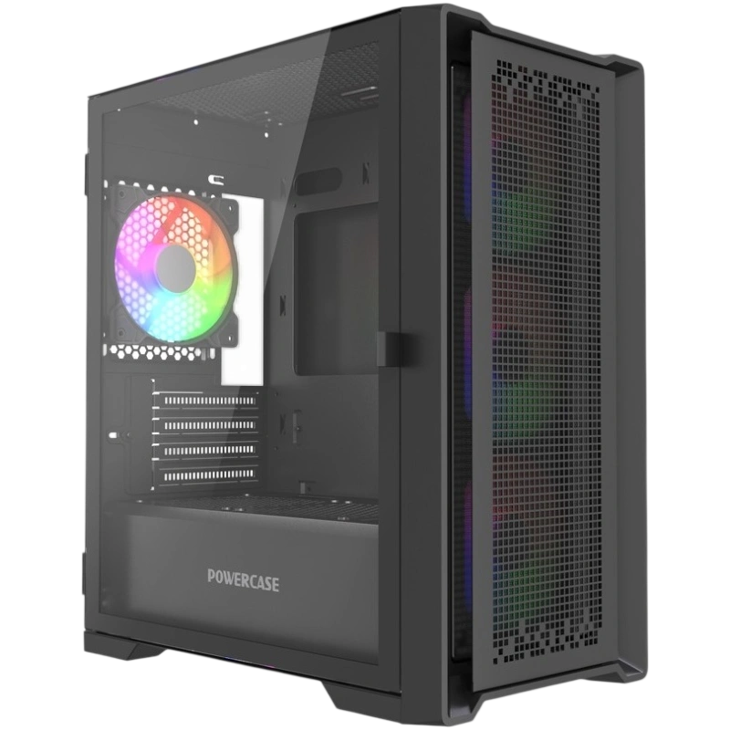 Компьютерный корпус Powercase ByteFlow Micro LE ARGB Black (CAMBFB-A4-LE)