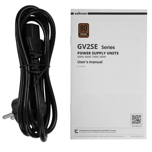 Блок питания Zalman 700W (ZM700-GV2SE) документация, кабельные стяжки, комплект крепежа