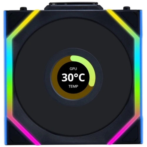 Вентилятор для корпуса Lian Li UNI FAN SL WIRELESS LCD 120 Reverse Blade ARGB Black (G99.12RSLLCD1W1B.R0) документация, набор кабелей