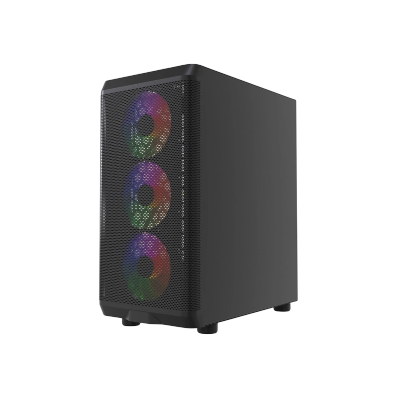 Компьютерный корпус Powercase Mistral Micro EM22 TG FRGB Black (CMMEM22B-L4)