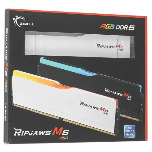 Оперативная память 64 Gb 6400 MHz G.Skill RIPJAWS M5 RGB White (F5-6400J3239G32GX2-RM5RW)