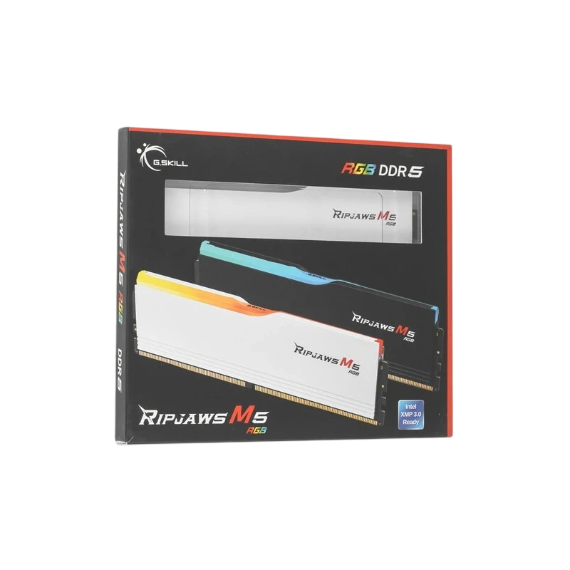 Оперативная память 64 Gb 6400 MHz G.Skill RIPJAWS M5 RGB White (F5-6400J3239G32GX2-RM5RW)