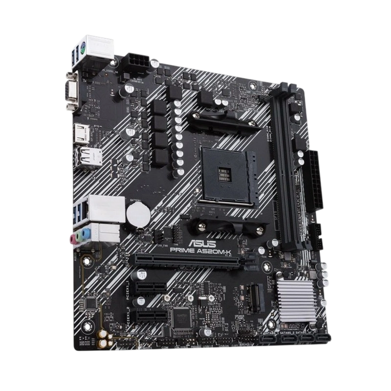 Материнская плата ASUS PRIME A520M-K x кабель SATA, диск с ПО, документация, задняя планка, крепеж для разъема M.2