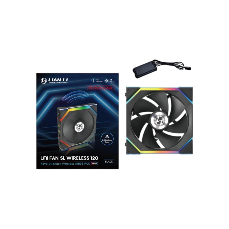 Вентилятор для корпуса Lian Li UNI FAN SL WIRELESS 120 Reverse Blade ARGB Black 12RSL1W1B (G99.12RSL1W1B.R0)