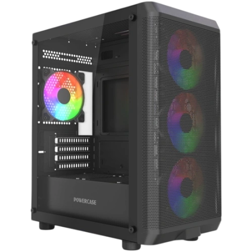Компьютерный корпус Powercase Mistral Micro EM22 TG FRGB Black (CMMEM22B-L4)