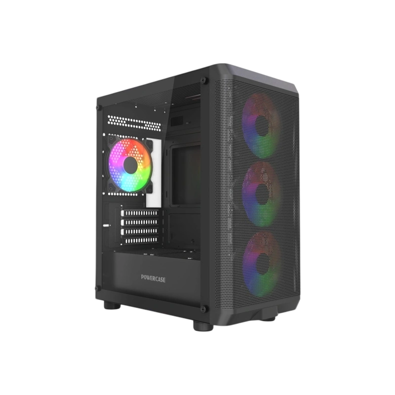 Компьютерный корпус Powercase Mistral Micro EM22 TG FRGB Black (CMMEM22B-L4)