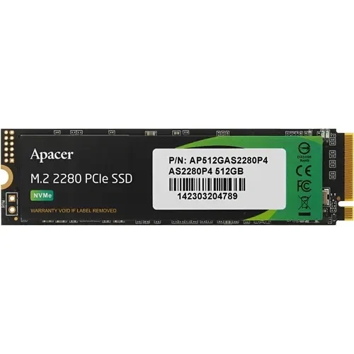 Твердотельный накопитель Apacer 512 Gb AS2280P4 (AP512GAS2280P4-1) BOX