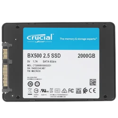 Твердотельный накопитель CRUCIAL 2000 Gb BX500 (CT2000BX500SSD1)