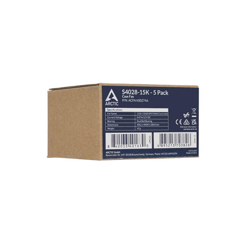 Комплект вентиляторов для корпуса Arctic Coollng S4028-15K ACFAN00274A PWM