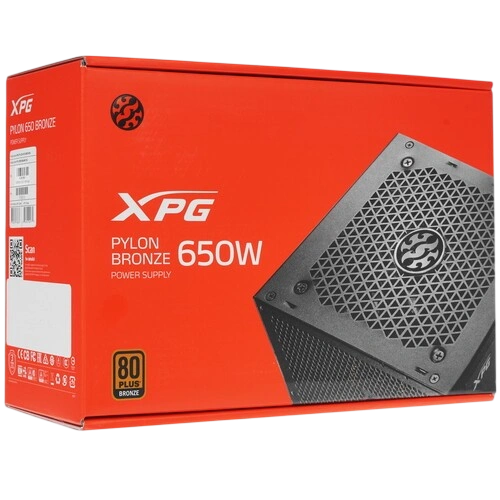 Блок питания ADATA XPG 650W PYLON (PYLON650B-BKCEU) документация, комплект крепежа