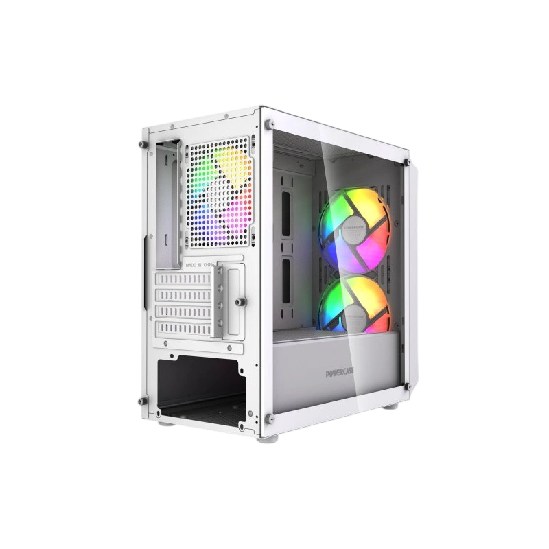 Компьютерный корпус Powercase Mistral Micro A3W TG ARGB V2 White (CMMAW-A3-V2)