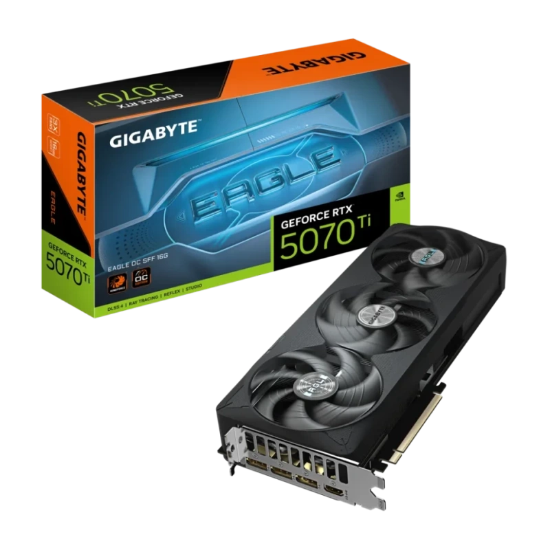 Видеокарта Gigabyte (GV-N507TEAGLE OC-16GD) GeForce RTX 5070 Ti 16GB EAGLE SFF OC
