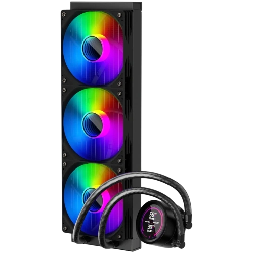 Система жидкостного охлаждения для процессора 1STPLAYER TS4 360 Display ARGB Black (TS4-360-BK)