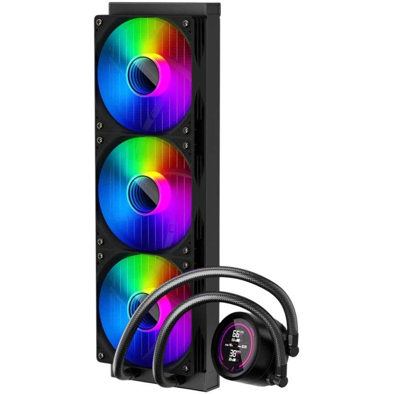 Система жидкостного охлаждения для процессора 1STPLAYER TS4 360 Display ARGB Black (TS4-360-BK)