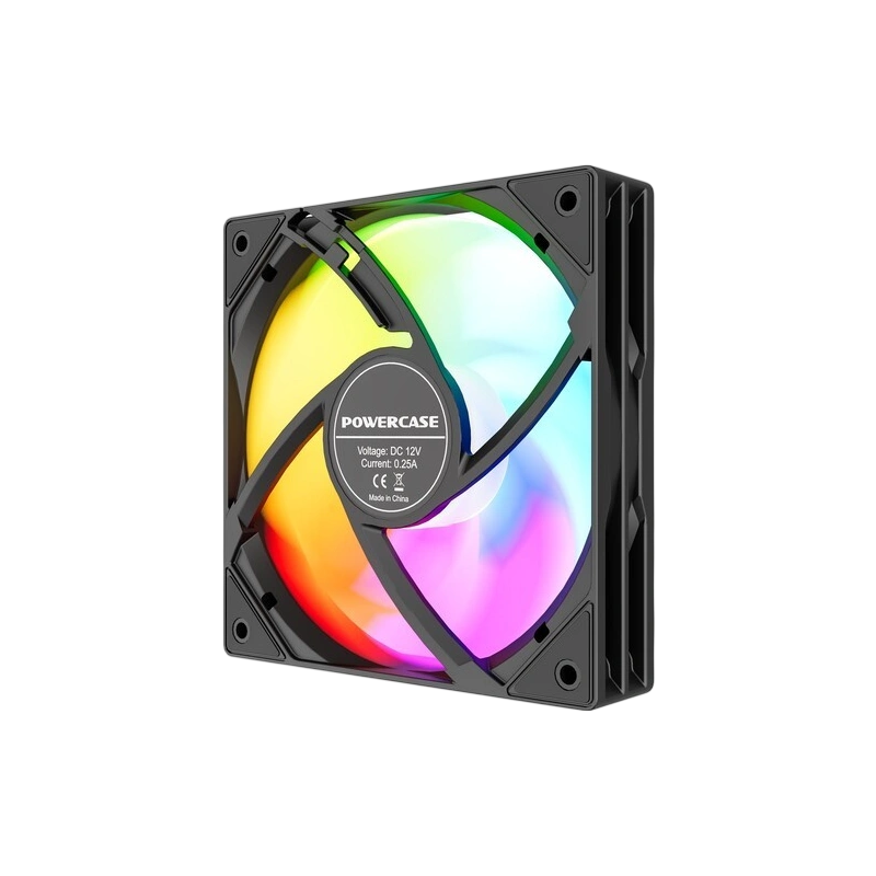 Вентилятор для корпуса Powercase (M53-12 ARGB) Black комплект крепежа