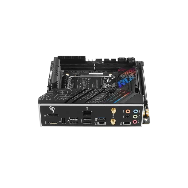 Материнская плата ASUS ROG STRIX B760-I GAMING WIFI (90MB1D90-M0EAY0) антенна Wi-Fi, брелок, документация, комплект наклеек, крепеж для разъема M.2, стяжки для кабелей