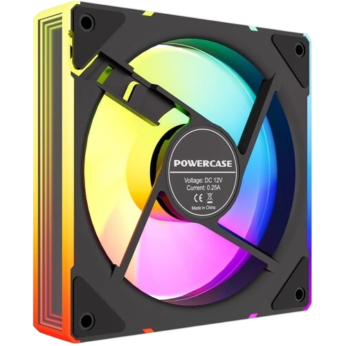 Вентилятор для корпуса Powercase (M61-12 ARGB) Black комплект крепежа